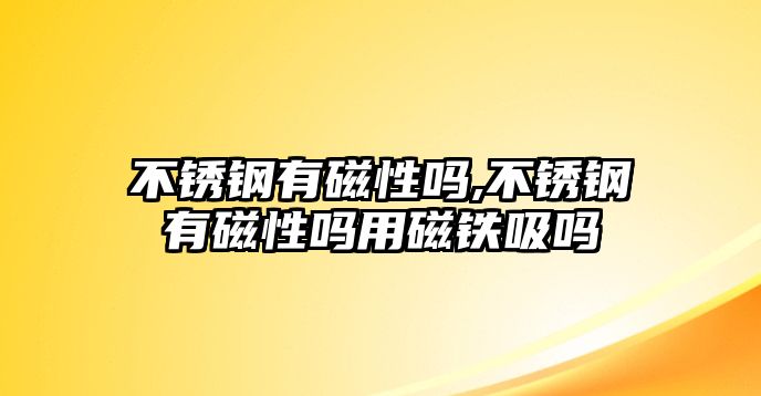 不銹鋼有磁性嗎,不銹鋼有磁性嗎用磁鐵吸嗎