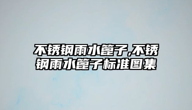 不銹鋼雨水篦子,不銹鋼雨水篦子標(biāo)準(zhǔn)圖集