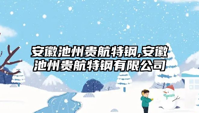 安徽池州貴航特鋼,安徽池州貴航特鋼有限公司