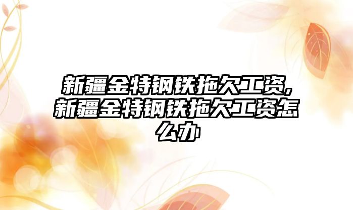 新疆金特鋼鐵拖欠工資,新疆金特鋼鐵拖欠工資怎么辦