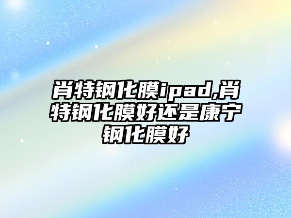 肖特鋼化膜ipad,肖特鋼化膜好還是康寧鋼化膜好