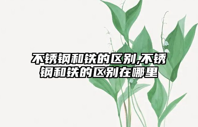 不銹鋼和鐵的區(qū)別,不銹鋼和鐵的區(qū)別在哪里