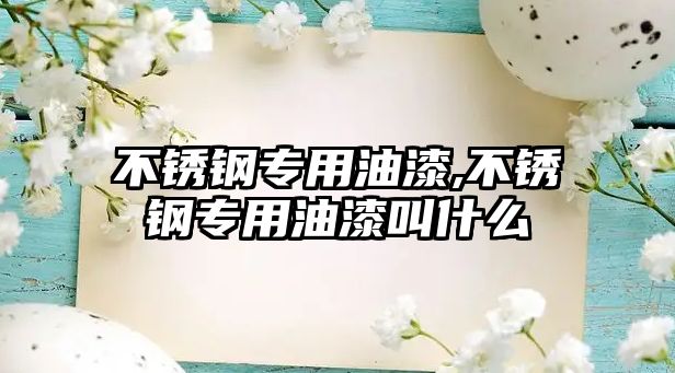 不銹鋼專用油漆,不銹鋼專用油漆叫什么