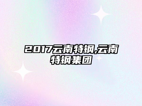 2017云南特鋼,云南特鋼集團(tuán)