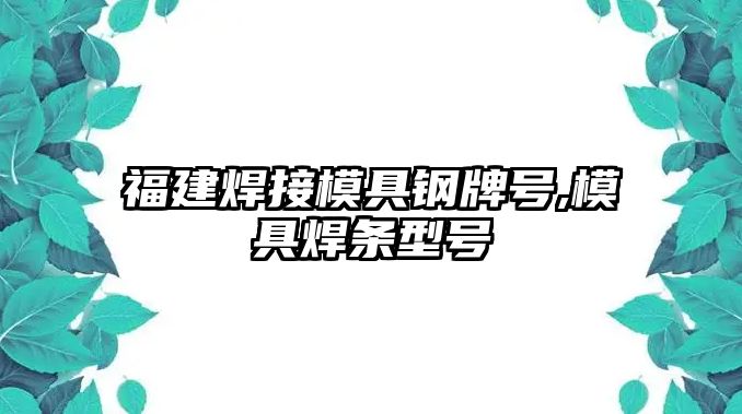 福建焊接模具鋼牌號,模具焊條型號