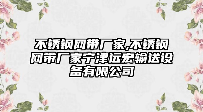 不銹鋼網(wǎng)帶廠家,不銹鋼網(wǎng)帶廠家寧津遠(yuǎn)宏輸送設(shè)備有限公司