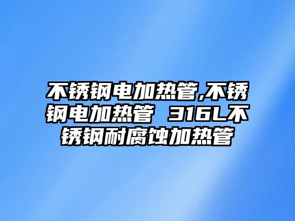 不銹鋼電加熱管,不銹鋼電加熱管 316L不銹鋼耐腐蝕加熱管