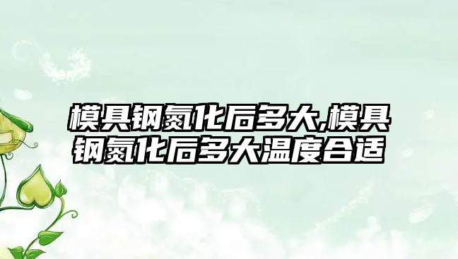 模具鋼氮化后多大,模具鋼氮化后多大溫度合適