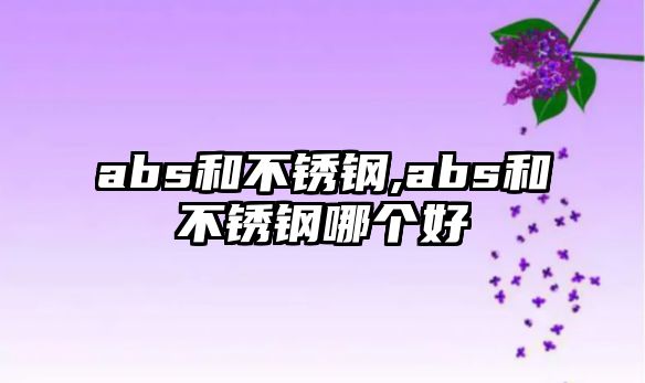 abs和不銹鋼,abs和不銹鋼哪個(gè)好