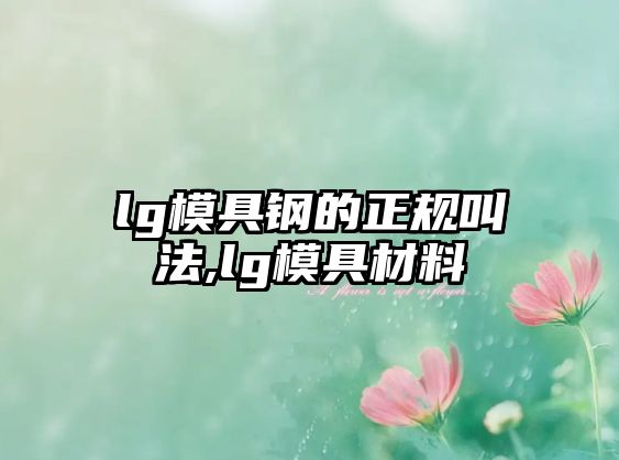 lg模具鋼的正規(guī)叫法,lg模具材料