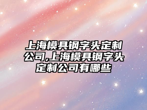 上海模具鋼字頭定制公司,上海模具鋼字頭定制公司有哪些